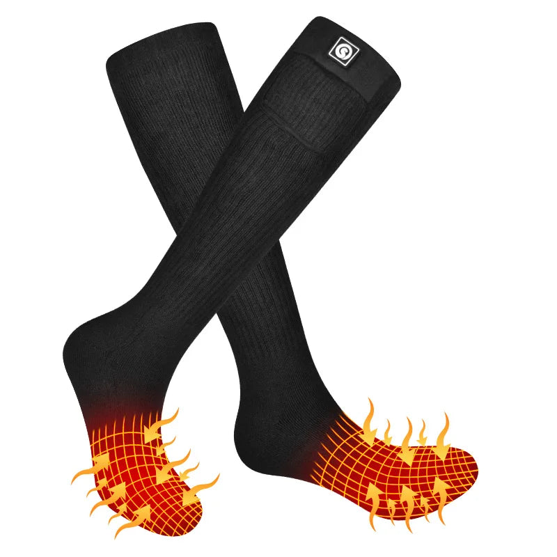 Savior Winter Heated Socks Rechargeable Heating Socks for 2200mah Heated Socks Warmth Outdoor Heated Boots Snowmobile Winter Ski