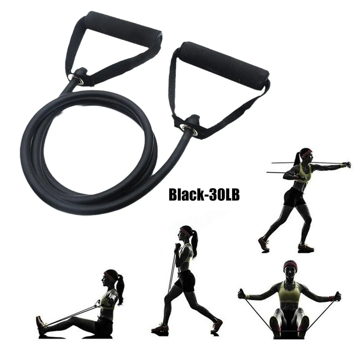 5 Levels Resistance Bands With Handles Yoga Pull Rope Elastic Fitness Exercise Tube Band For Home Workouts Strength Training New