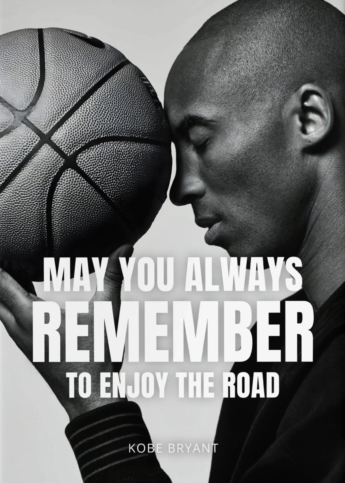Kobe Bryant Inspirational Quote Poster Black White Canvas Print Wall Art for Home Decor Boys Bedrooms Basketball Legend