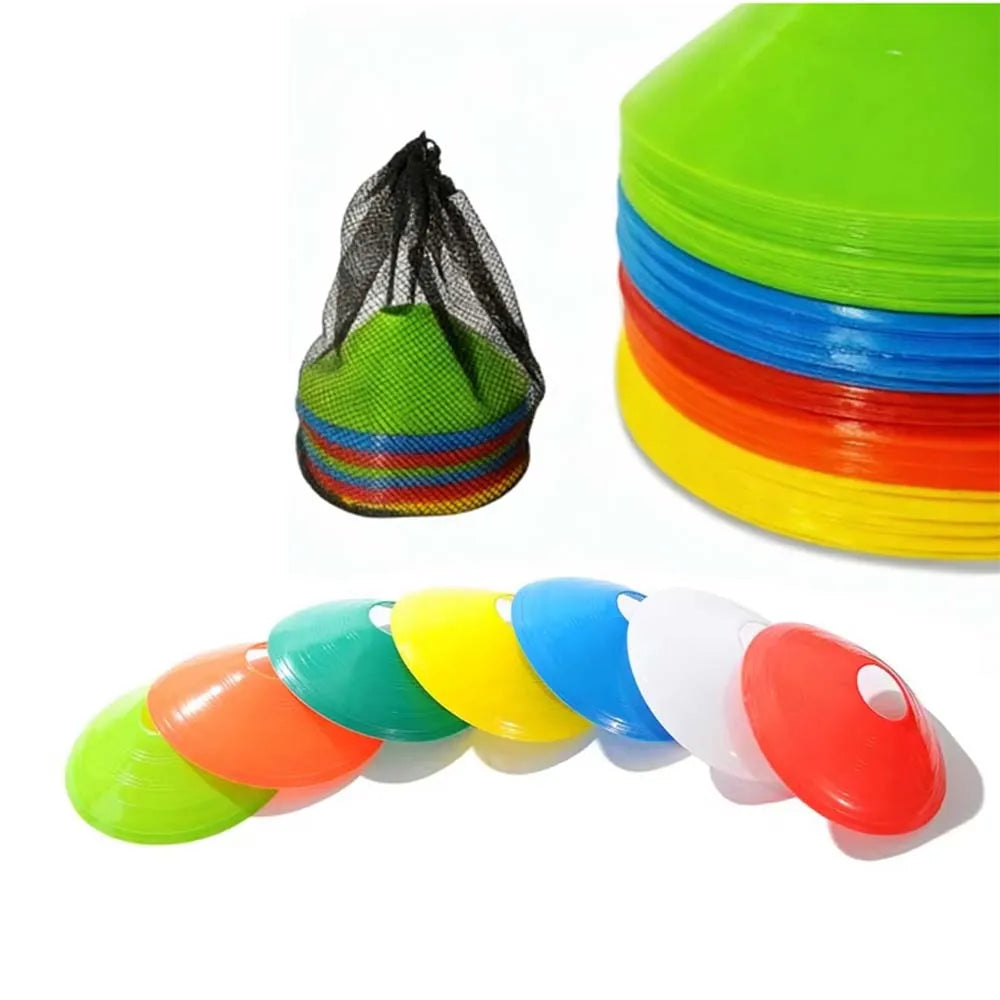 10pcs Soccer Cones Set Football Training Equipment for Kid Pro Disc Cones Agility Exercise Obstacles Avoiding Sports Accessories