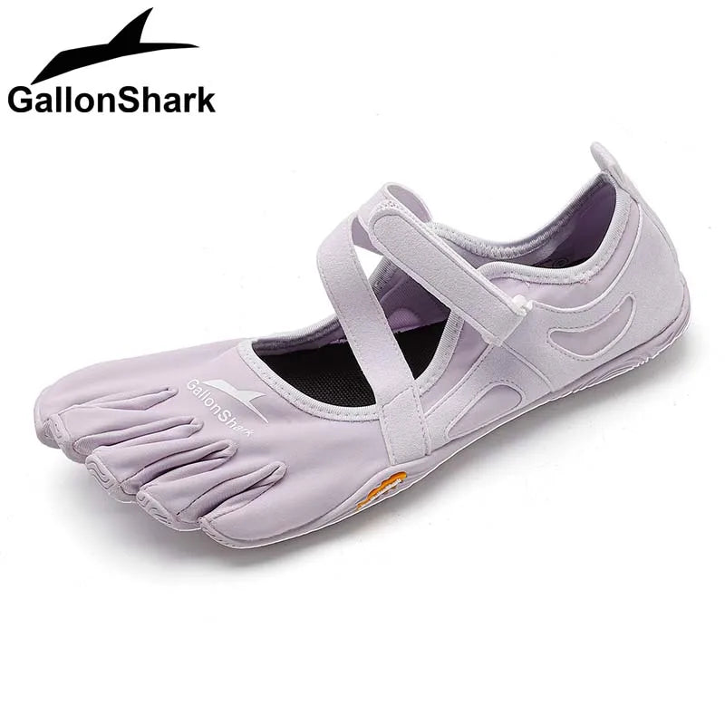 GallonShark Adult Non-Slip Closed-Toe Five-Finger Shoes, Supportive Barefoot Shoes for Yoga, Pilates & Home Exercise Sessions