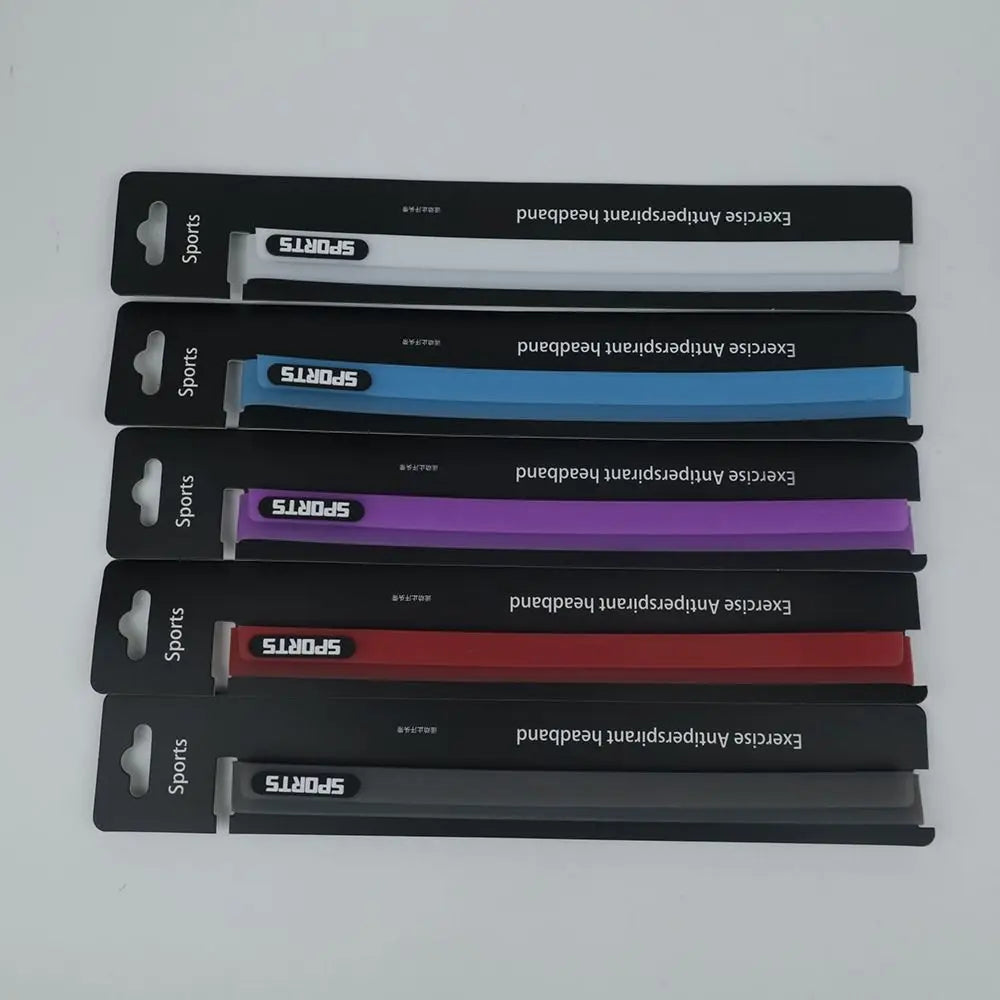 Candy Color Silicone Sports Headband Sweatband Hair Band For Running Cycling Yoga Jogging Basketball Fitness Gym Sweatband
