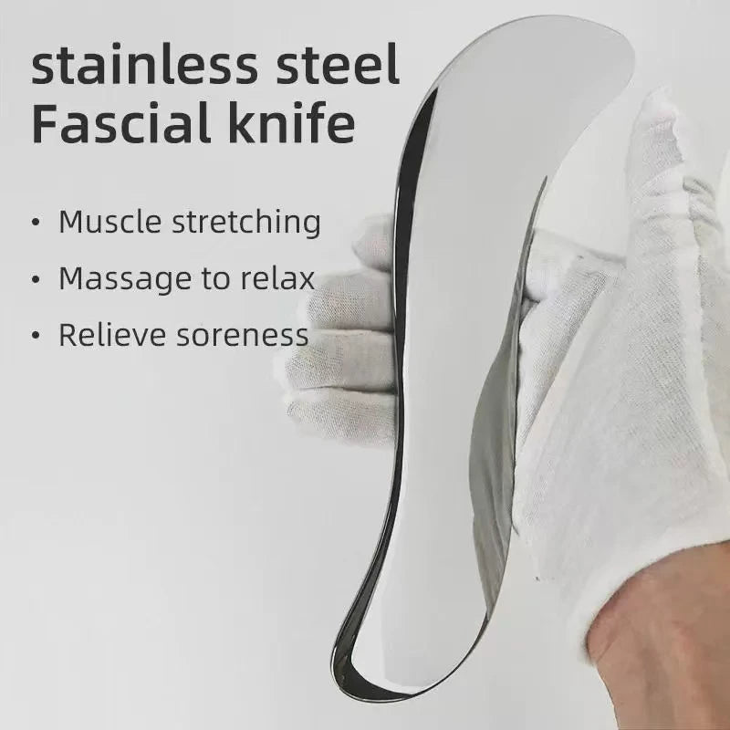 Muscle Fascia Knife Multi-Functional Muscle Release Massage Knife Exercise Scraping Knife Gym Stainless Steel