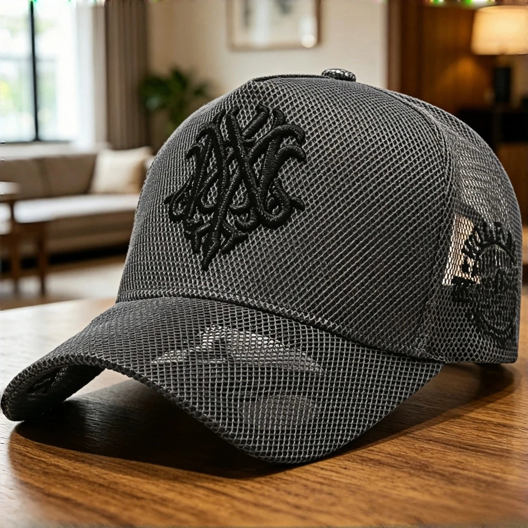Fashionable Classic Breathable Mesh Baseball Cap - Adjustable Summer Sun Hat - Popular Hip-Hop Streetwear Hat