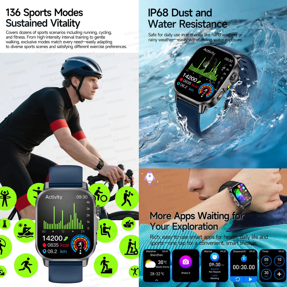2026 New Micro Physical Examination Health Smartwatch Blood Pressure Uric Acid Blood Lipids Flashlight Care Smartwatch for Women