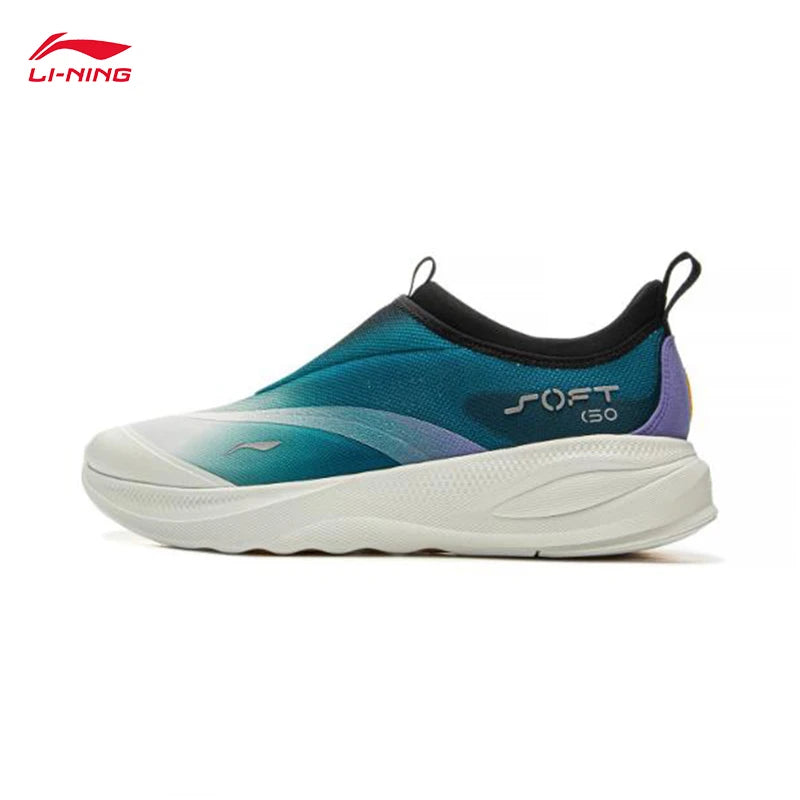 LI-NING SOFT GO 2 Men's Walking Shoes Slip-on Soft Thick Heel Comfortable Wearable Sports Casual Shoes AGLV005
