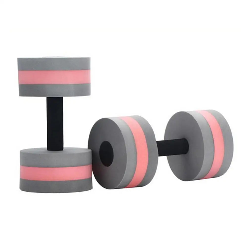 2pcs EVA Water Foam Floating Dumbbell Swimming Pool Water Weight Aerobics Automatic Float Aquatic Barbell Swim Fitness Dumbbell