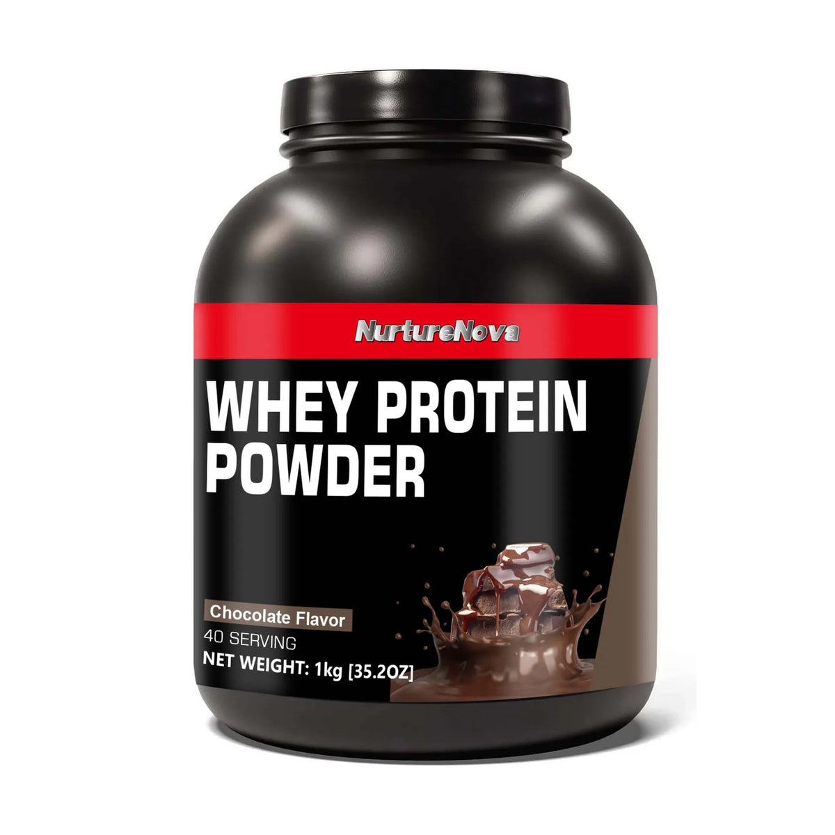 NurtureNova Chocolate Whey Protein Powder with Vitamins Minerals Taurine for Muscle Maintenance Recovery Support 1kg 40 Servings