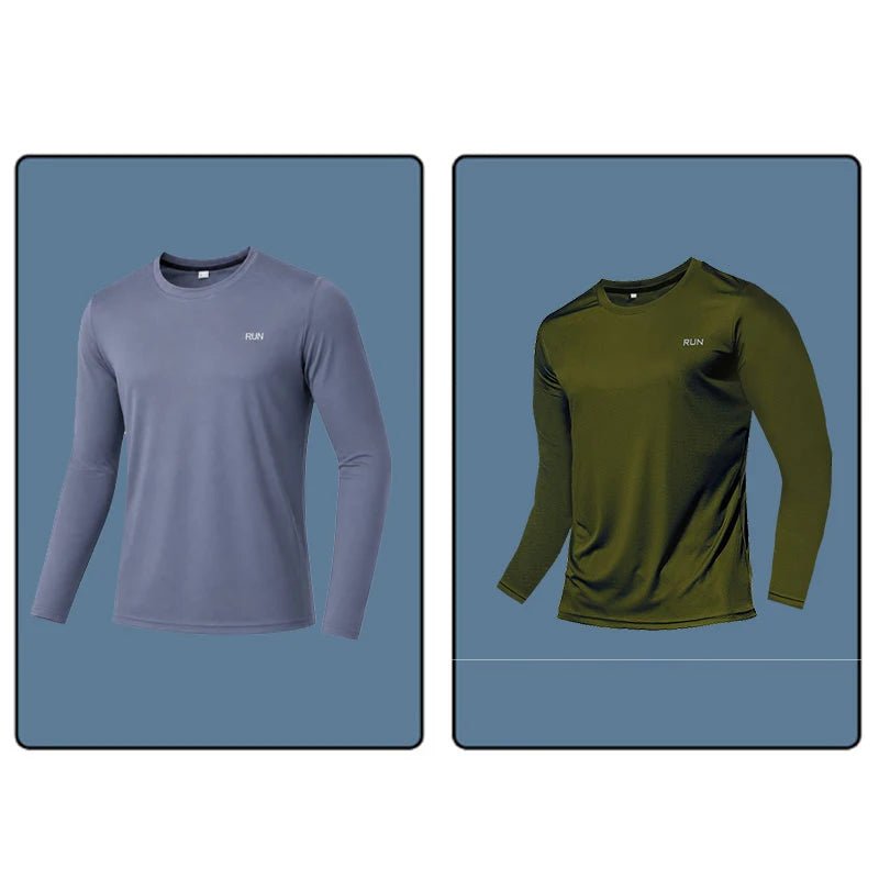 Men Women Quick Dry Long Sleeve Sport T Shirt Gym Jerseys Fitness Shirt Trainer Running T-Shirt Teenager Breathable Sportswears