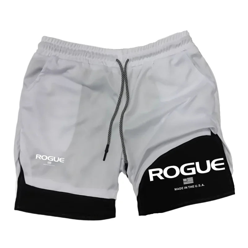 Rogue Gyms Men's Sports Shorts Four Seasons Sportswear 2-in-1 Double Layer Tight Shorts Sports Shorts