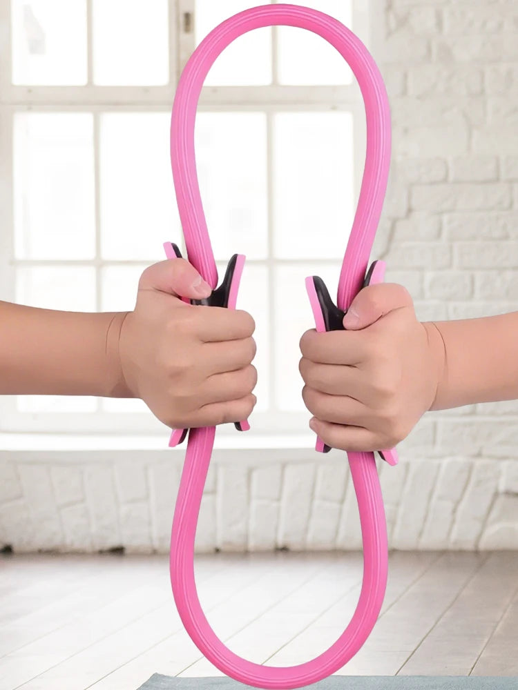 Pilates Ring Fitness Ring with Non Slip Handles Fitness Circle Flexible Resistance Exercise Equipment for Thighs Abs and Legs