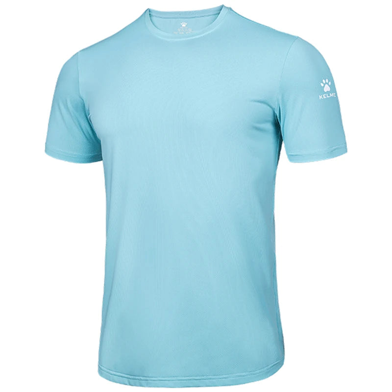 KELME Man T-shirt Running Trainning Exercise Sports Tights Round Neck Ice Silk Breathable Fitness Quick-Dry Shirts 8151TX1002