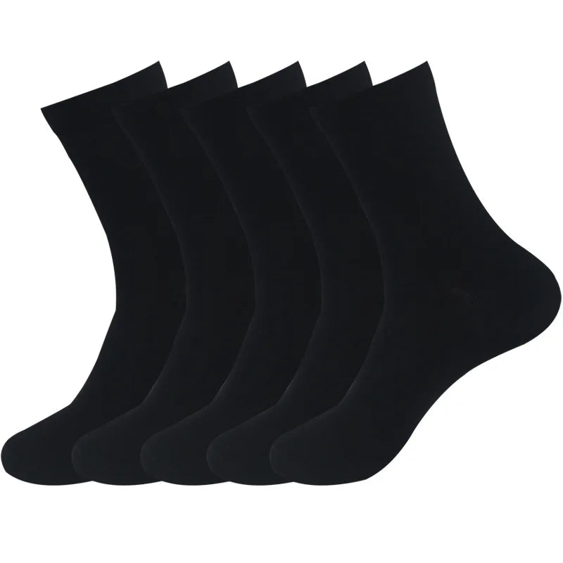10Pairs Men's Pure Cotton Socks Autumn winter Black White Business Casual Men's and Women's High Quality Plus Size EU42-48