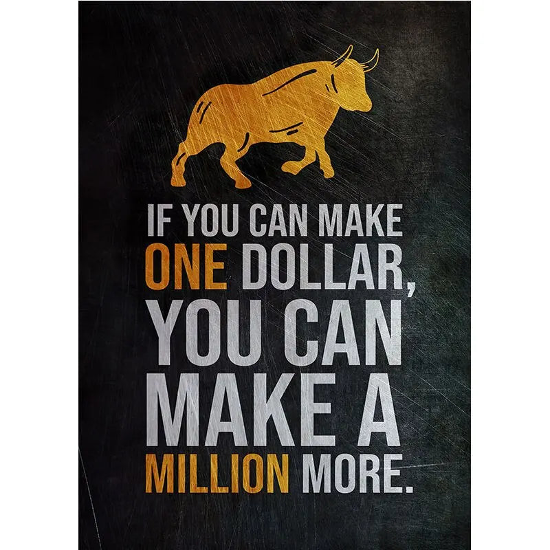 Motivational Stock Trading Canvas Art Buy The Fear Sell Greed Wall Decor for Home Office Traders Best Inspirational Posters