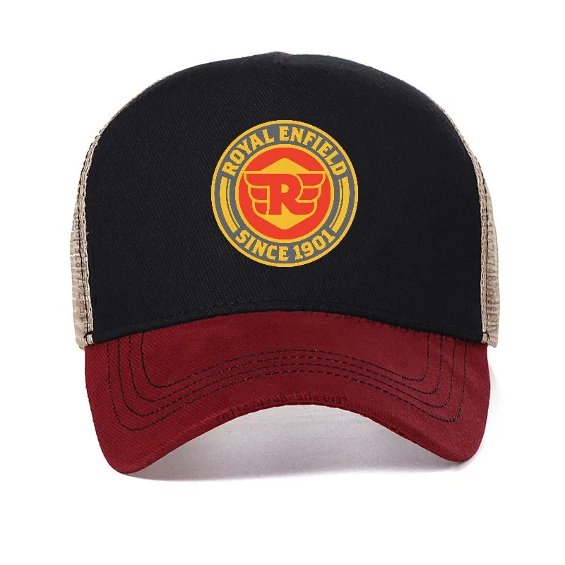 Royal Enfields Since 1901 Unisex Baseball Cap man Motorcycle Hat Outdoor Workouts Sun Cap Adjustable visor Mesh Breathable hats