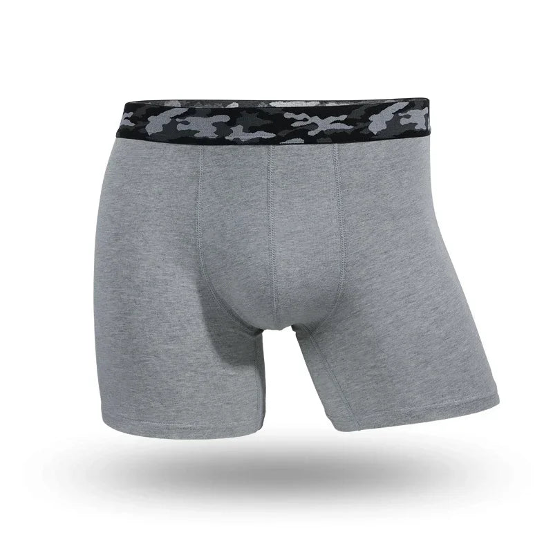 Plus-size men's underpants anti-wear leg cotton underpants Sports fat pants boxers running breathable youth underpants