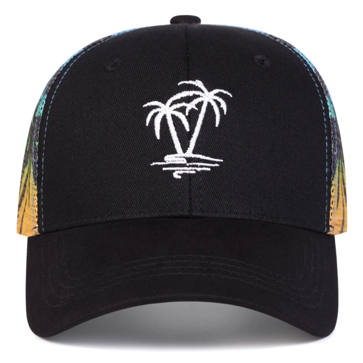 Unisex Coconut Tree Embroidery Baseball Net Caps Spring and Summer Outdoor Adjustable Casual Hats Sunscreen Hat Sports Cap