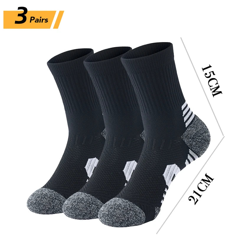 9/5/3/1 Pairs Men's Sport Socks Breathable Outdoor Running Basketball Socks Cotton Training Short Tube Socks For Men