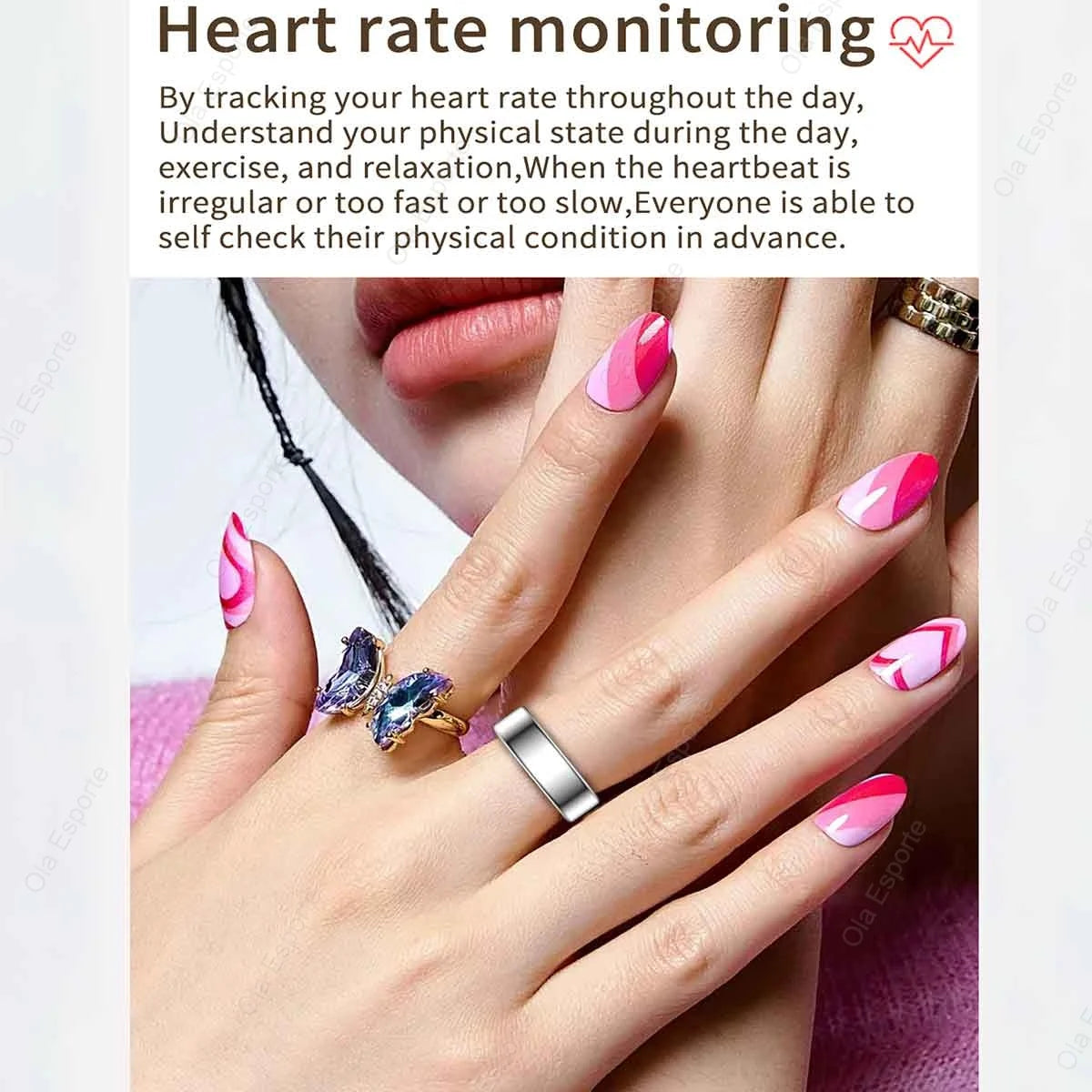 2026 new smart ring blood pressure,oxygen monitor,long battery life,5ATM waterproof,GPS tracking smartring for men and women