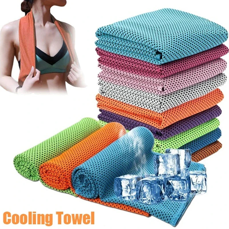 1pc Cooling Sports Towel, Sweat Absorbent & Quick Dry, Suitable as Cool Rags for Neck Cooling Wrap,Cooler, Cold Towel