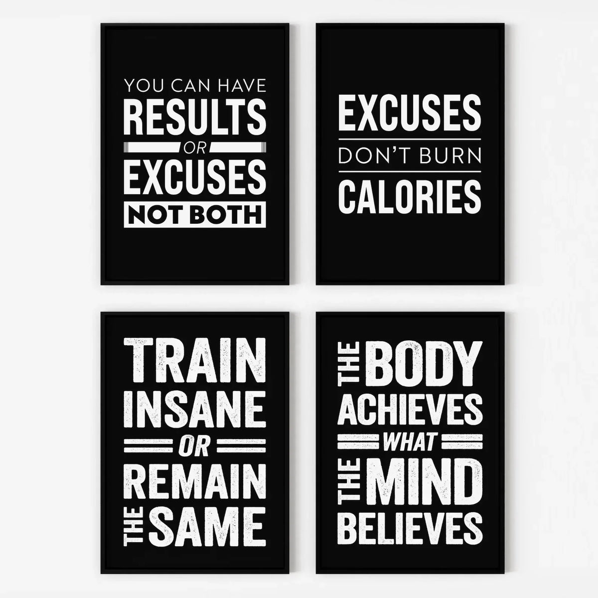 Gym Wall Art Poster Gym Inspirational Poster Home Gym Wall Decoration Gym Slogan Canvas Printing Decorative Painting Frameless