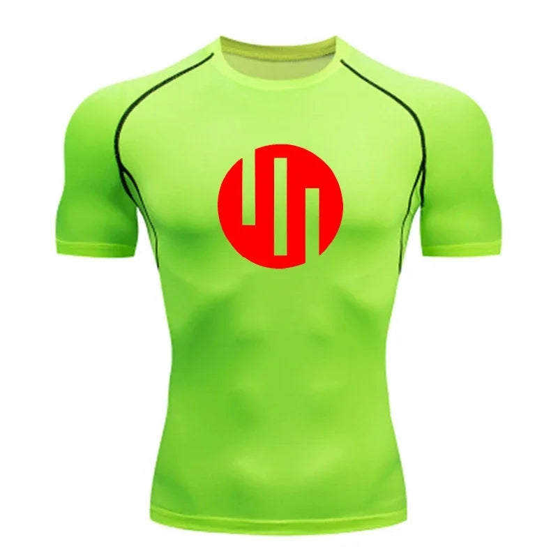 Gym Short Sleeve Running T-Shirt Men's Compression Long Sleeve Shirt Sun Protection Quick Drying Outdoor Sports Top Sportswear