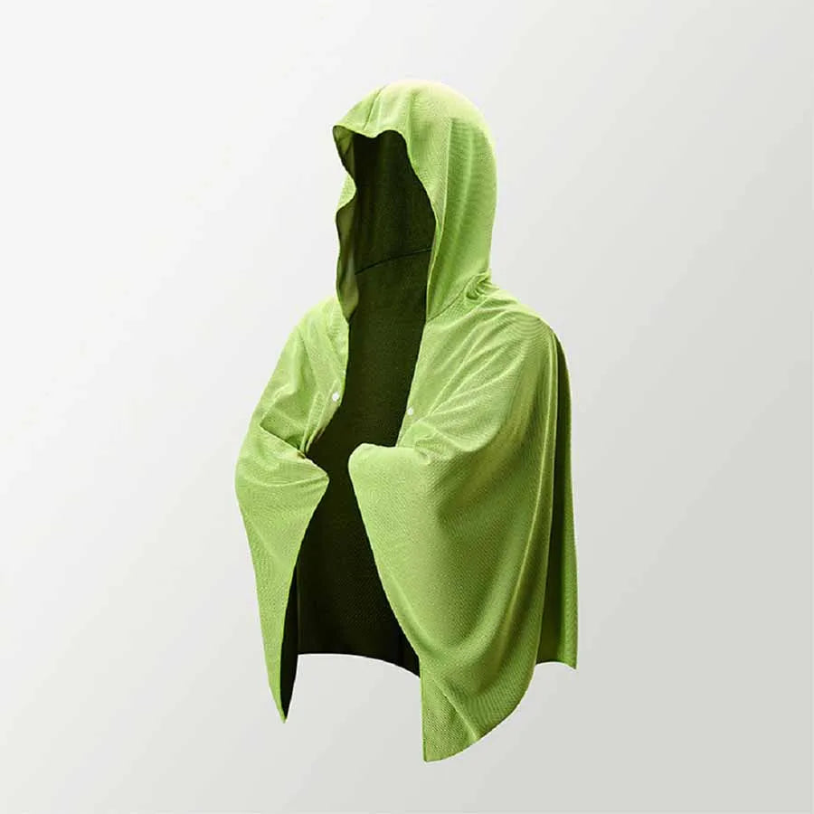 1pc Quick Dry Shawl Sports Coldproof Hooded Headband Camping Gym Wipe Sweating Cooling Towel Sunscreen Quick Dry Head Cover