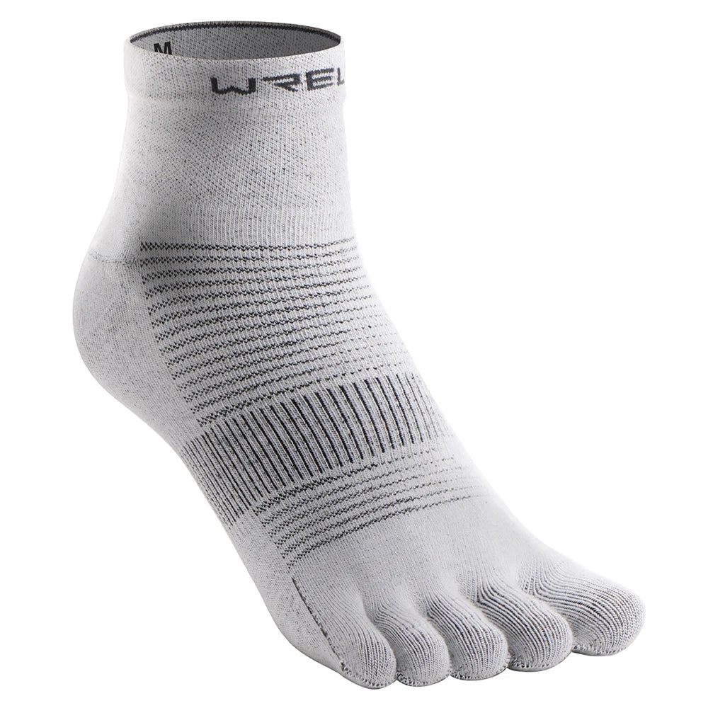WRELS Quick Dry Sports Socks Sweat Wicking Breathable CoolMax Running Cycling Fitness Marathon Split Toe Athletic Pair