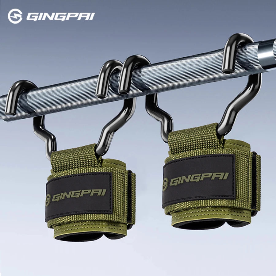 Weight Lifting Hook Grips With Hand-Bar Wrist Straps Gym Workout Powerlifting Heavy Duty Pull-ups Hooks Grips Fitness Gloves