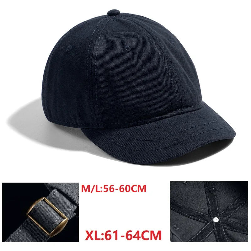 Big Head XXXL Adjustable Men and Women Sun Hat Breathable Short Brim Baseball Cap Plus Size Oversize