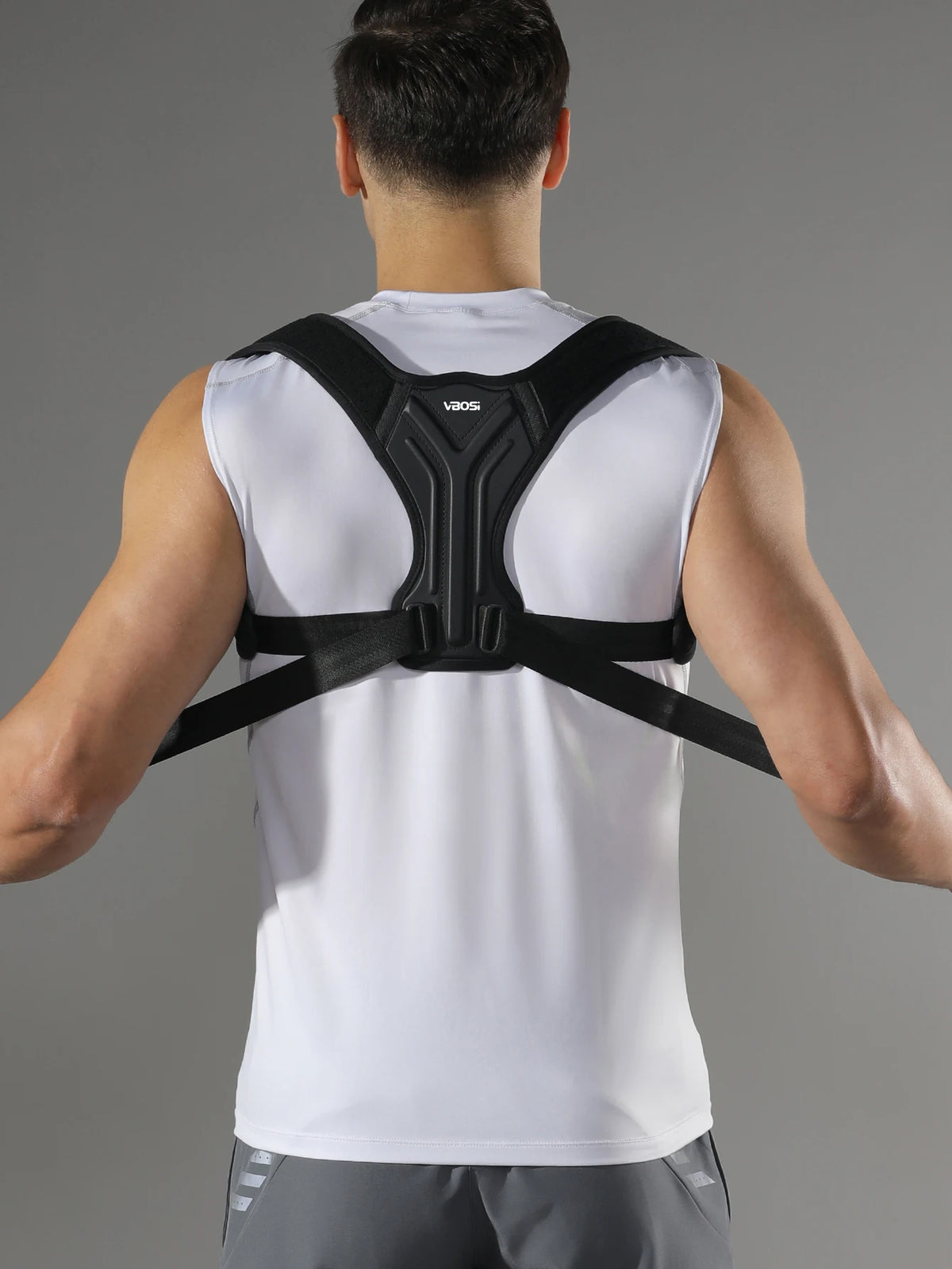 VBOSi Adjustable Upper Back Support Sporty Shoulder Belt Posture Corrector for Women Men