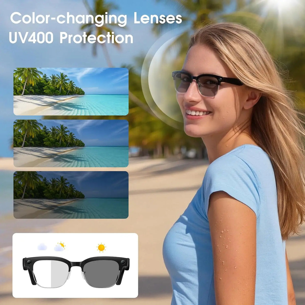 2026 New 4K HD 800W Camera Smart AI Glasses Video Photo Recognition AI Translation Chat GPT Hands-Free Calling Smart Sunglasses