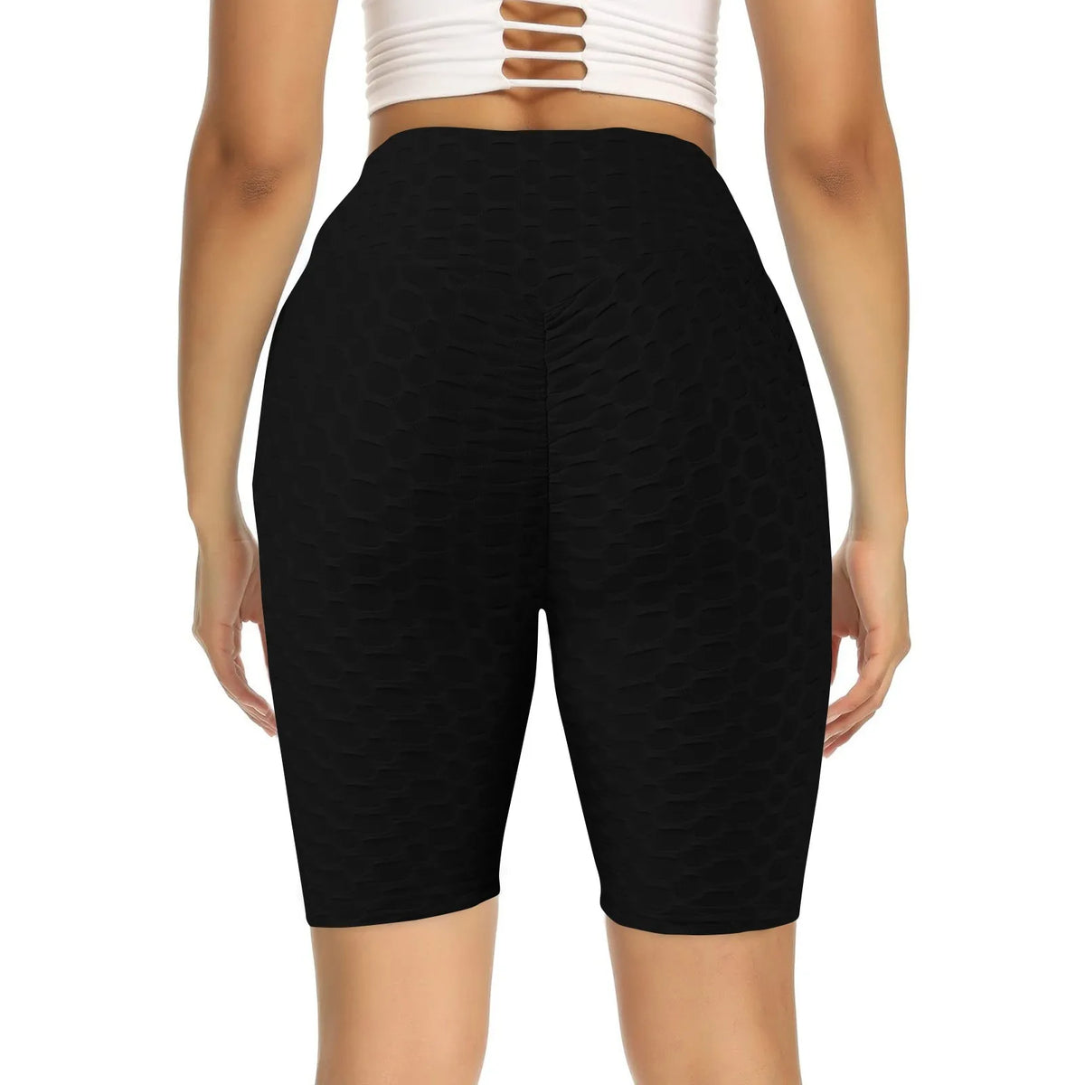 Women's Sexy Capris Yoga shorts Fitness ,Buttocks, Bubble Sports Leggings With Pockets leggings Peach Hip-lifting Sports Pants