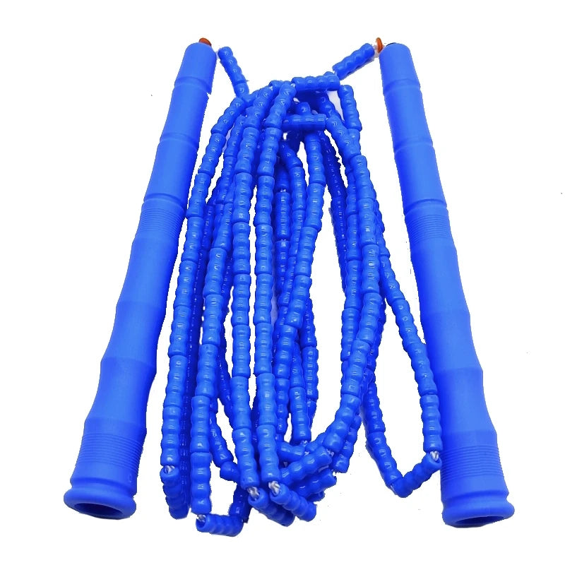 NEVERTOOLATE 20CM LONG HANDLE 3 meter length between handles beaded skipping rope soft PVC beads adult skill tricks tall people