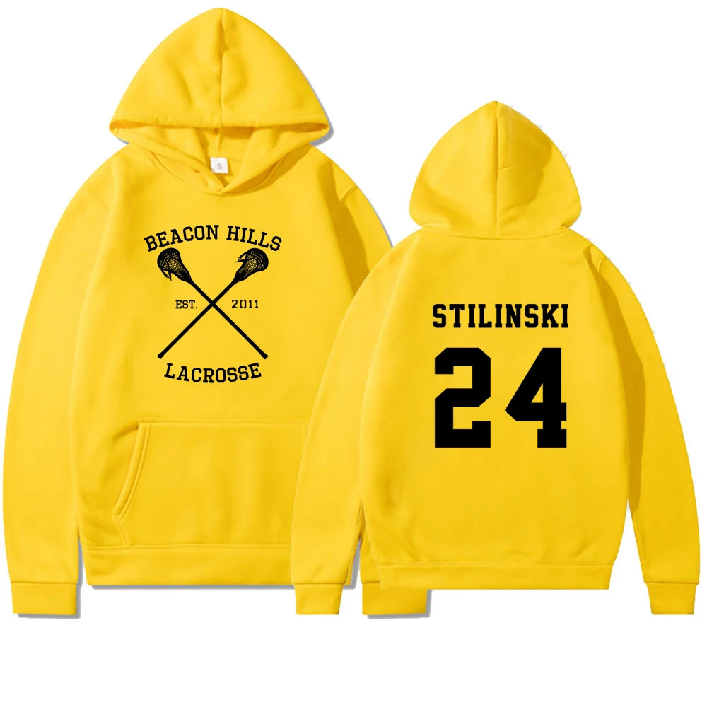 Teen Wolf Hoodie Beacon Hills Lacrosse Hoodie Stilinski 24 Teen Wolf Hooded Sweatshirt Dylan Obrien Unisex Teen Wolf Hoodies