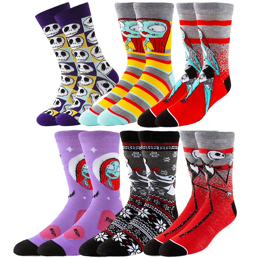 1/5/6/10/20pairs BEAST KINGDOM Men Women Street Funny Socks Cartoon Anime Hip Hop Fashion Novelty Casual Crew Socks