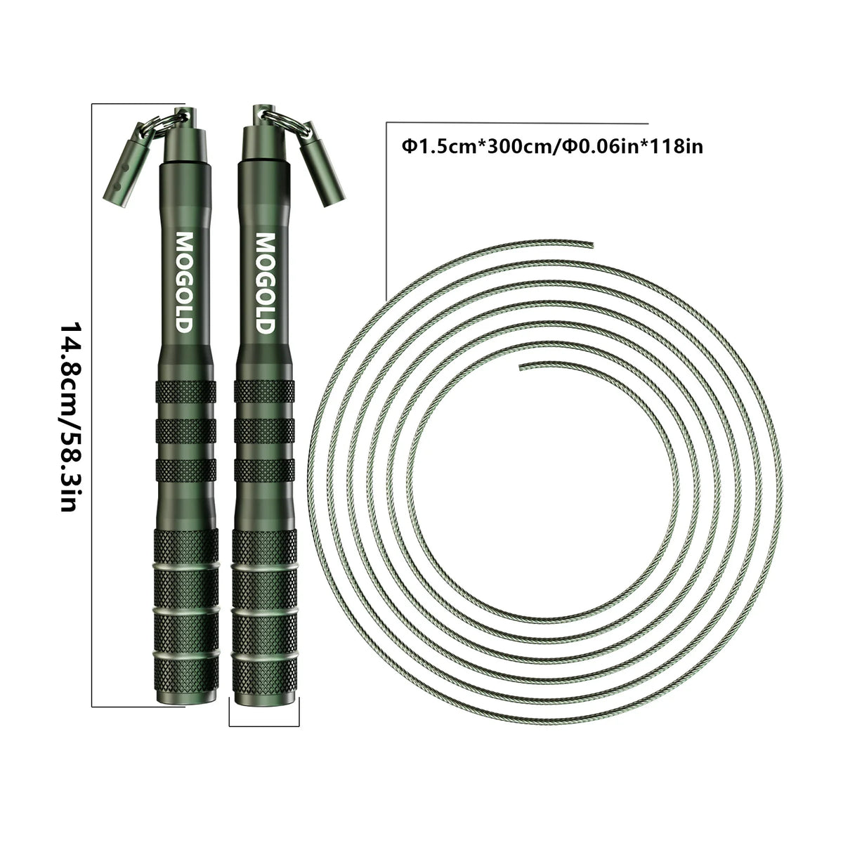 Speed rope skipping,Mogold professional fat-burning adult fitness and weight loss exercise, wire rope skipping with smooth speed