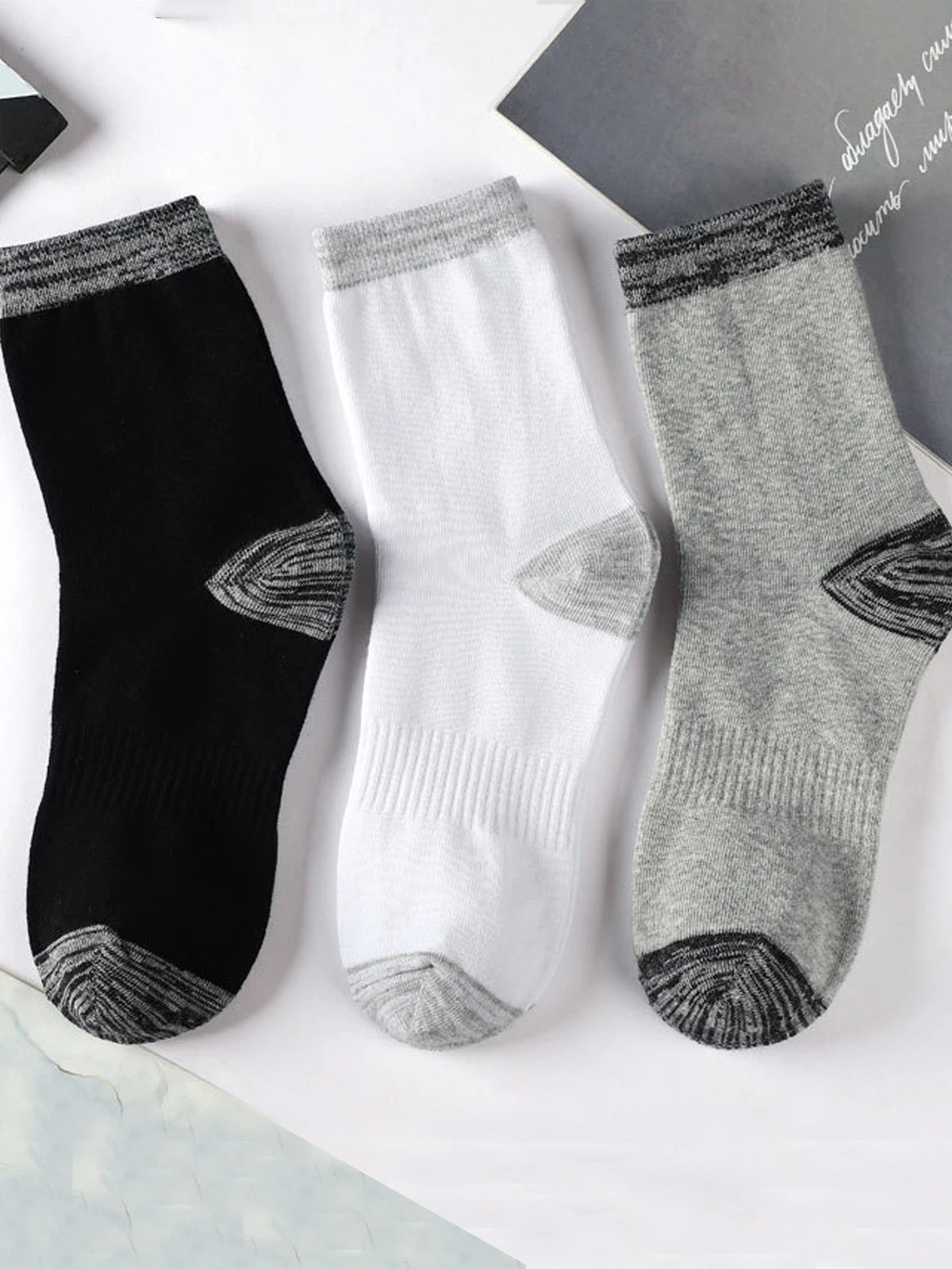 12Pairs Super Thick Merino Wool Socks Male Men Winter Thermal Cashmere Socks Fleece Terry Loop Middle Tube Socks High Quality