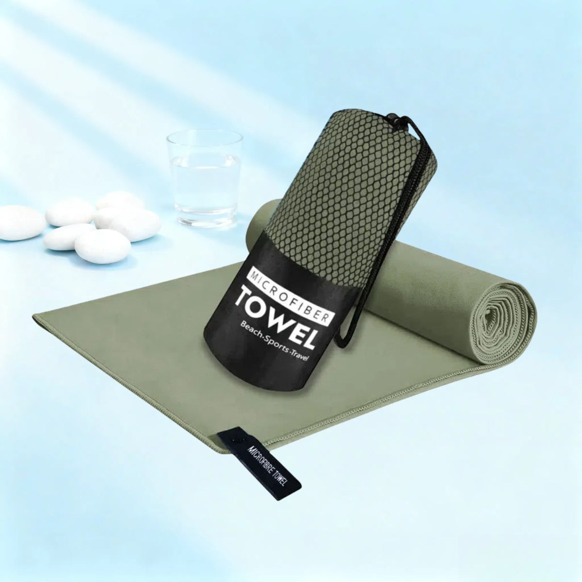Microfiber Quick-Dry Lightweight Sandproof Towel Portable Compact for Swim Yoga Gym Beach Travel Sports Supplies