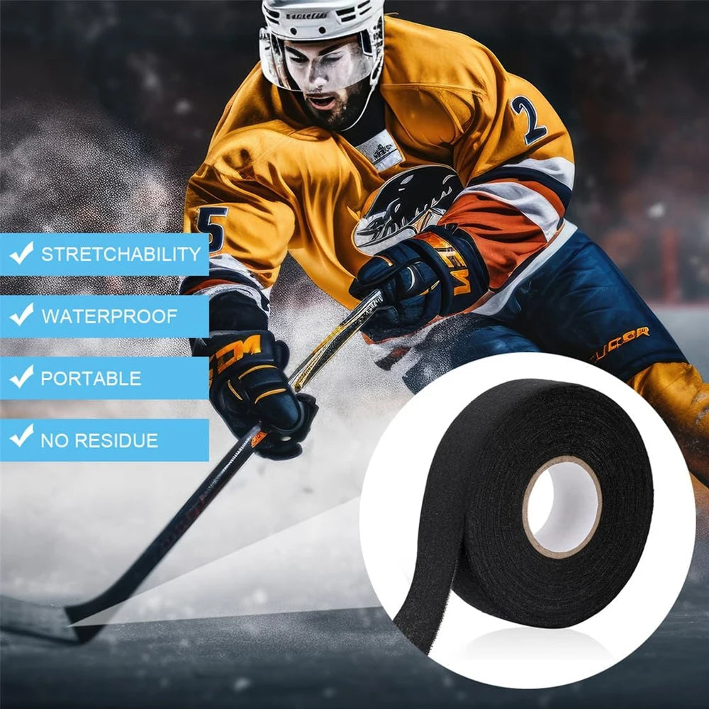 4PCS Hockey Tape, Strong Adhesive Goon Tape,Multipurpose Cloth Tape 2.5cm X 25m Each Roll, Hockey Stick Tapes for Sports, Handle