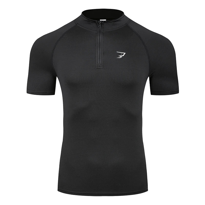 Men Running Compression Short Sleeve Sport Tee Gym Fitness Sportshirts Male Jogging Sportswear Homme Athletic Shirt Tops