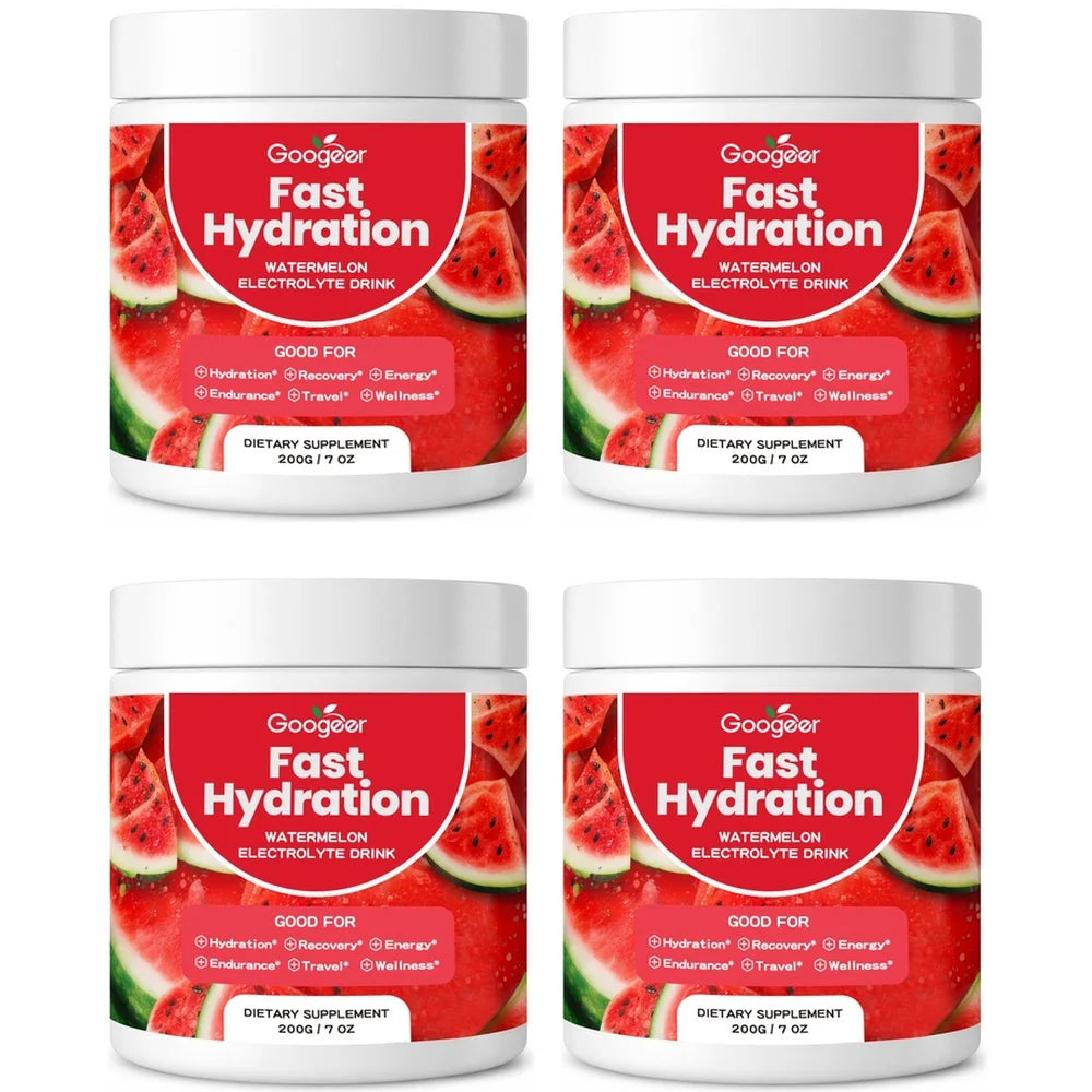 Googeer Watermelon Electrolyte Drink Powder for Post-Workout Recovery, Hydration Support, Daily Energy Levels and Endurance 200g