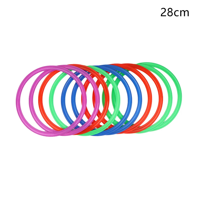 10Pcs Portable Outdoor Sport Lattice Jump Rings for Football Soccer Speed Agility Training Funny Physical Exercise Equipment