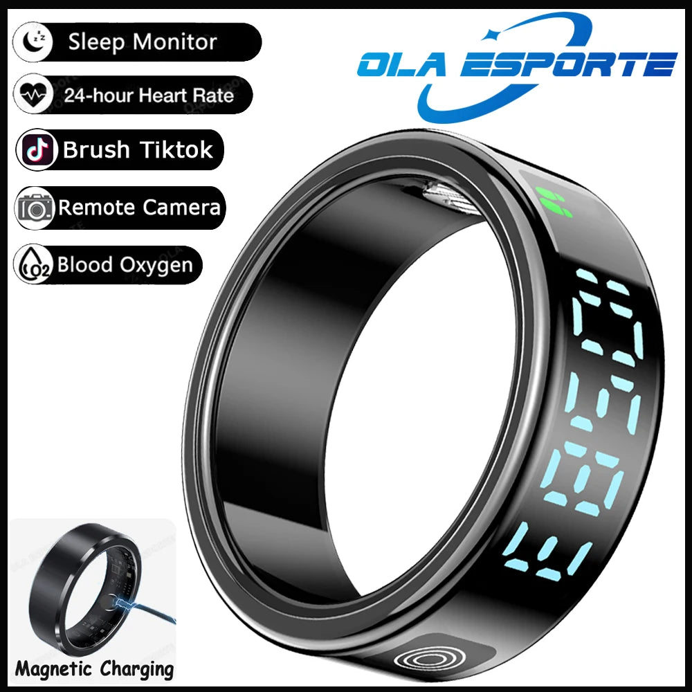 2026 NEW Smart Ring Men Women Charging Case HR SpO2 Blood Pressure Sleep Sport IP68 5ATM Waterproof Holiday Gift Android IOS