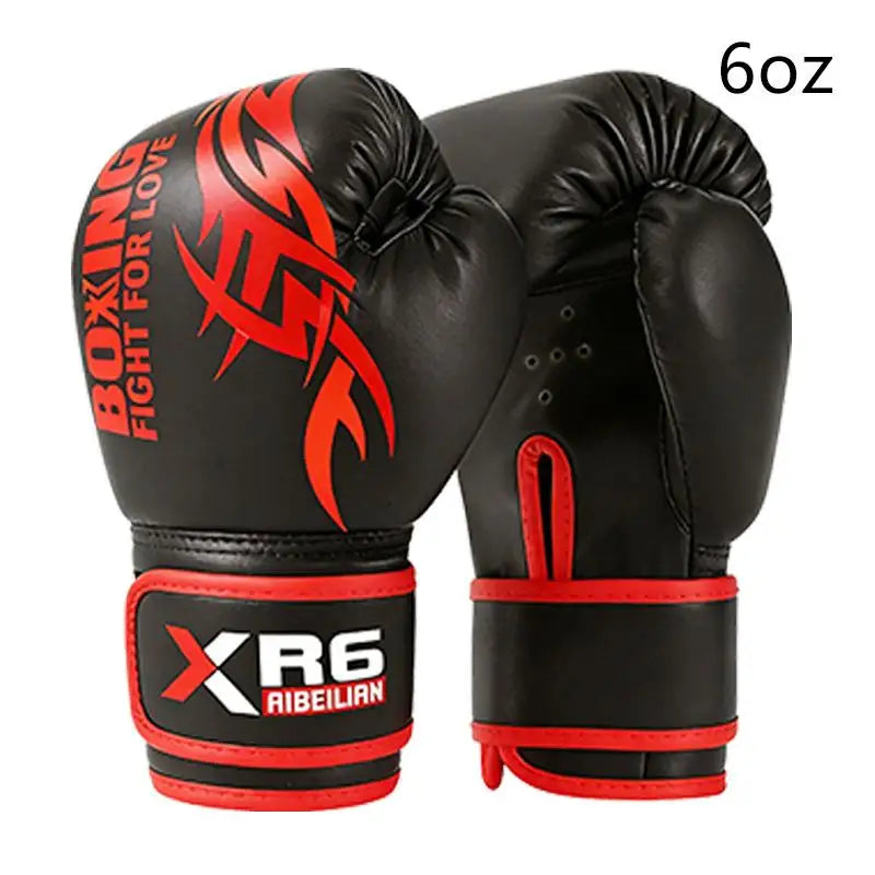 4/6 Oz PU Breathable Children's Adult Professional Sanda Muay Thai Taekwondo Neutral Breathable Boxing Gloves