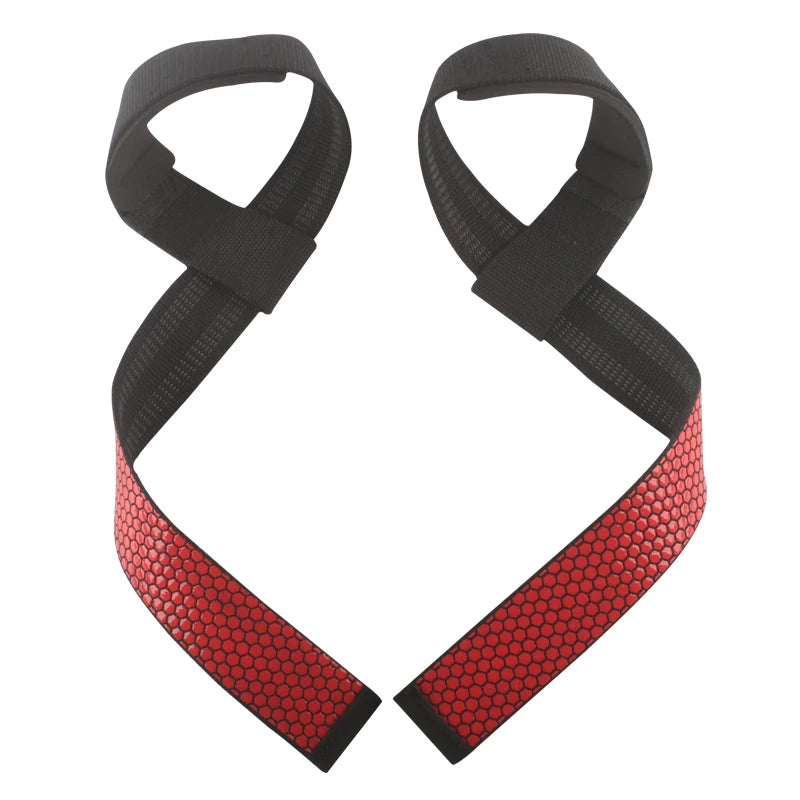 Silica Gel Non-Slip Lifting Straps for Weightlifting, Gym Non-Slip Powerlifting Straps, Strength Training Belts