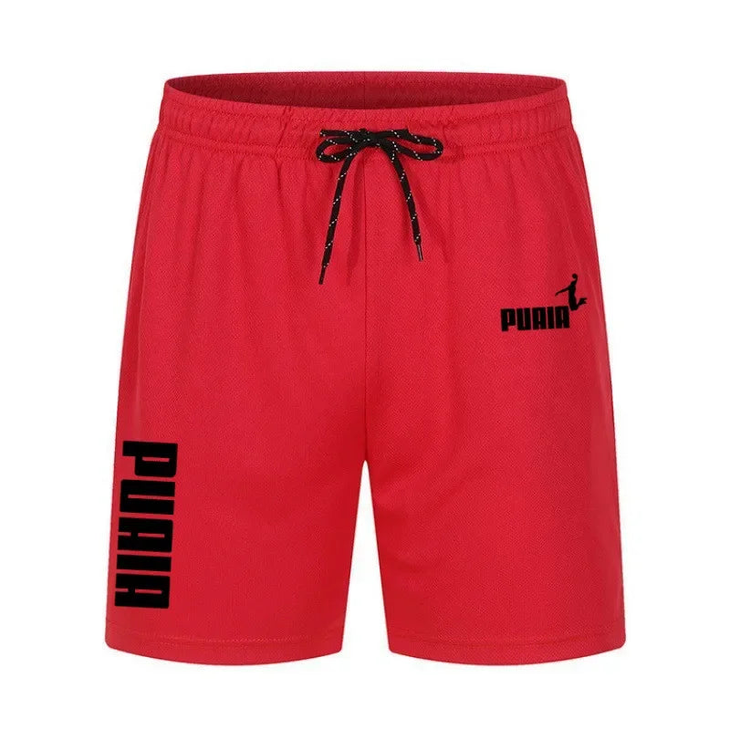 Men's Running Shorts Casual Sports Breathable Mesh Quick Dry Shorts Outdoor Hiking Clothing Fitness Quick Dry Drawstring Shorts