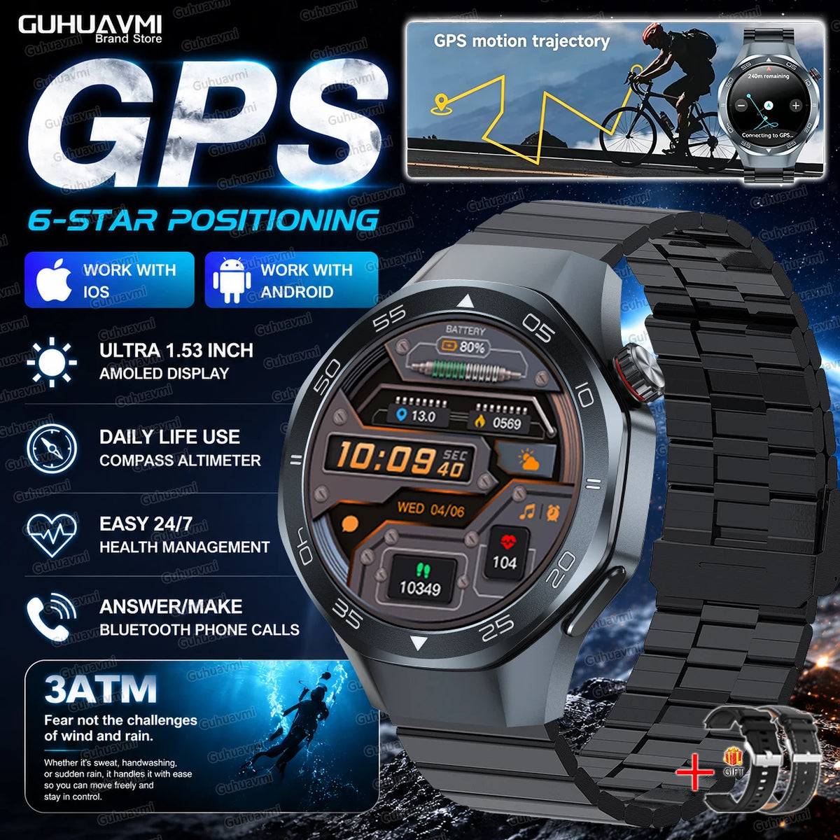 Men Smart watch 6 1.53