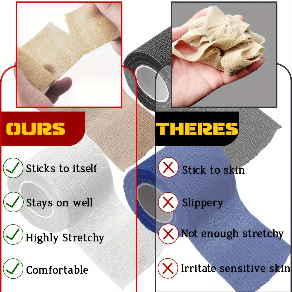 Sports Bandage Breathable Self-Adhesive Packing Elastic Bandage Pet Tape Sports Wrist Finger Joint Knee