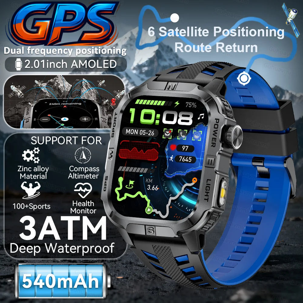 New Military Grade Smart Watch Men 2.01
